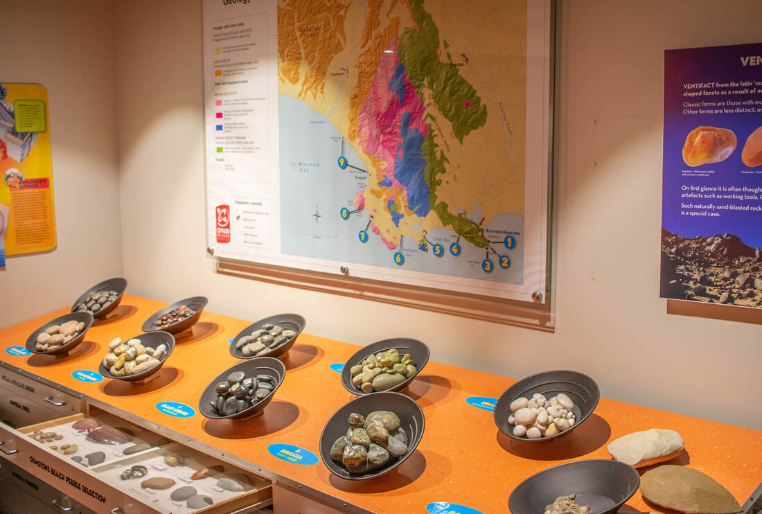 Geological displays in the Discovery Depot.